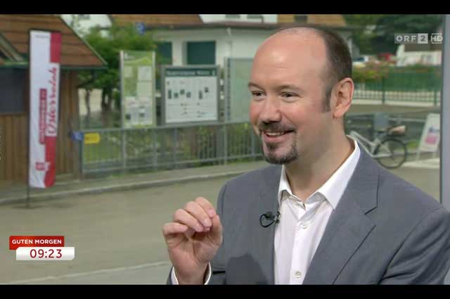Harry Lucas bei ORF Guten Morgen Österreich. Foto Screenshot ORF
